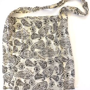 Free People Paisley Print Cream and Black Reusable Bag